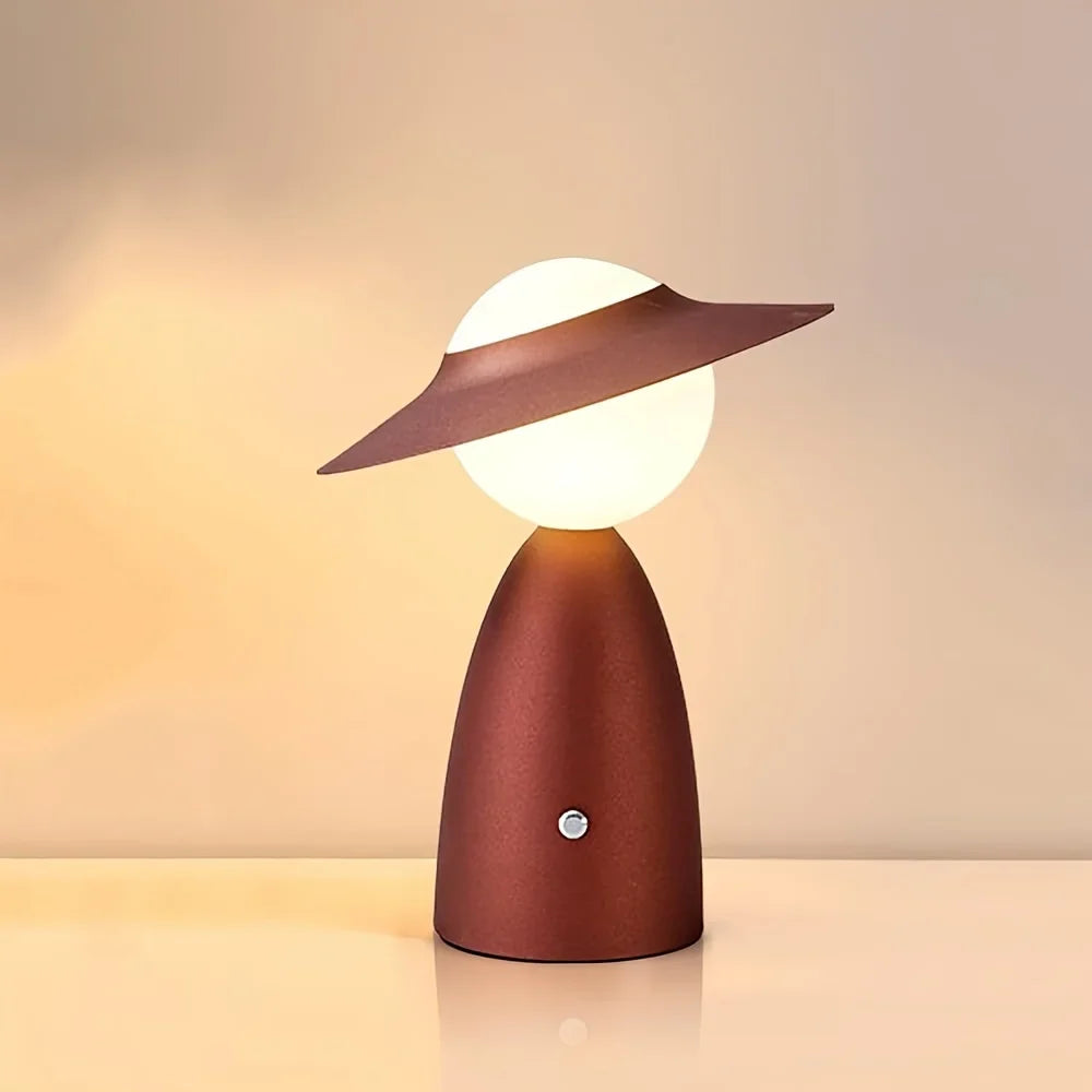 Touch Lamp with Wireless Charging Pad, Metal | Dimmable LED, Blue or Red | Adjustable Bedside & Desk Charging Light 5