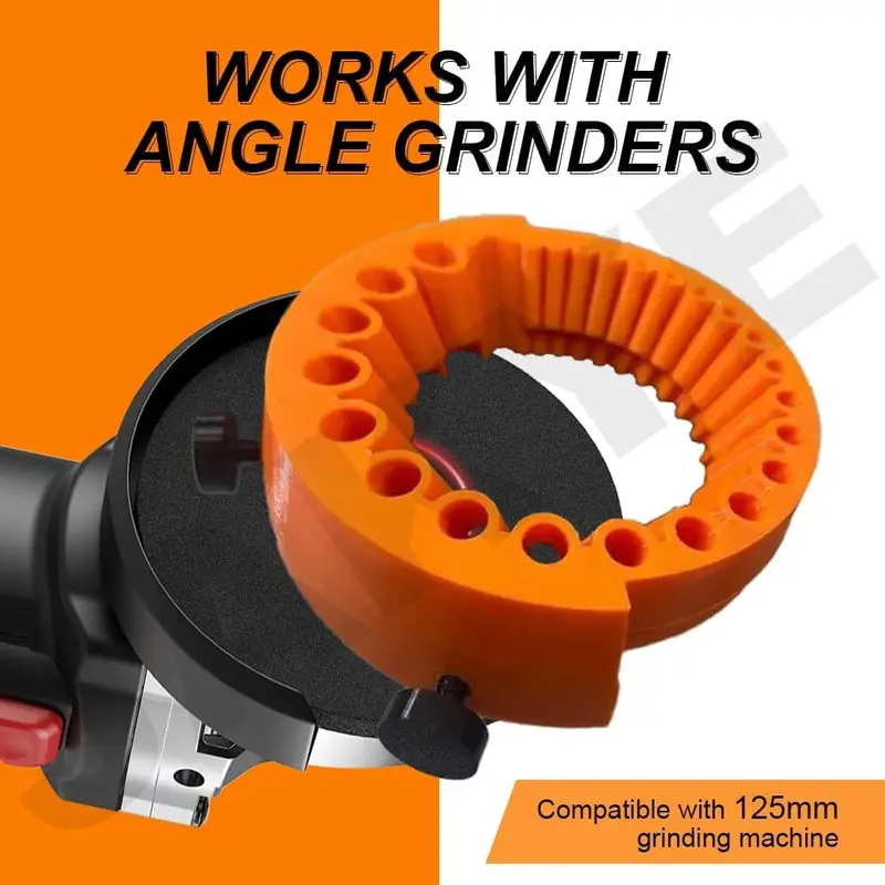 Drill Bit Sharpener Attachment | Fits 3-13 mm Bits, Standard Angle Grinders | ABS & Metal Build Saves Money on Replacements
