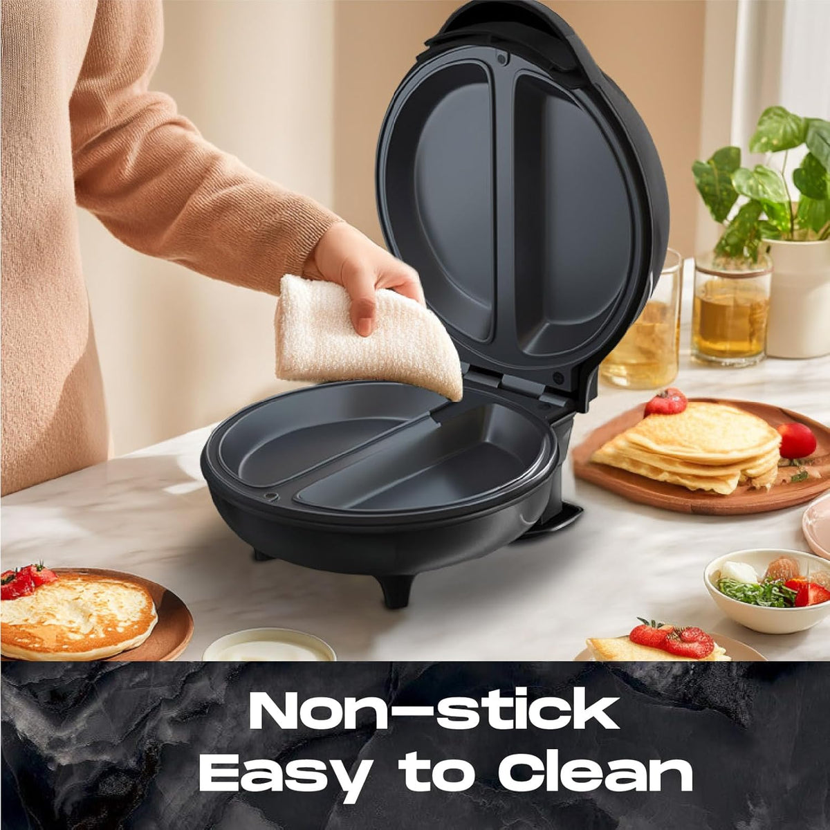 Dual Omelette Maker | Non-Stick 750W Double Egg Cooker
