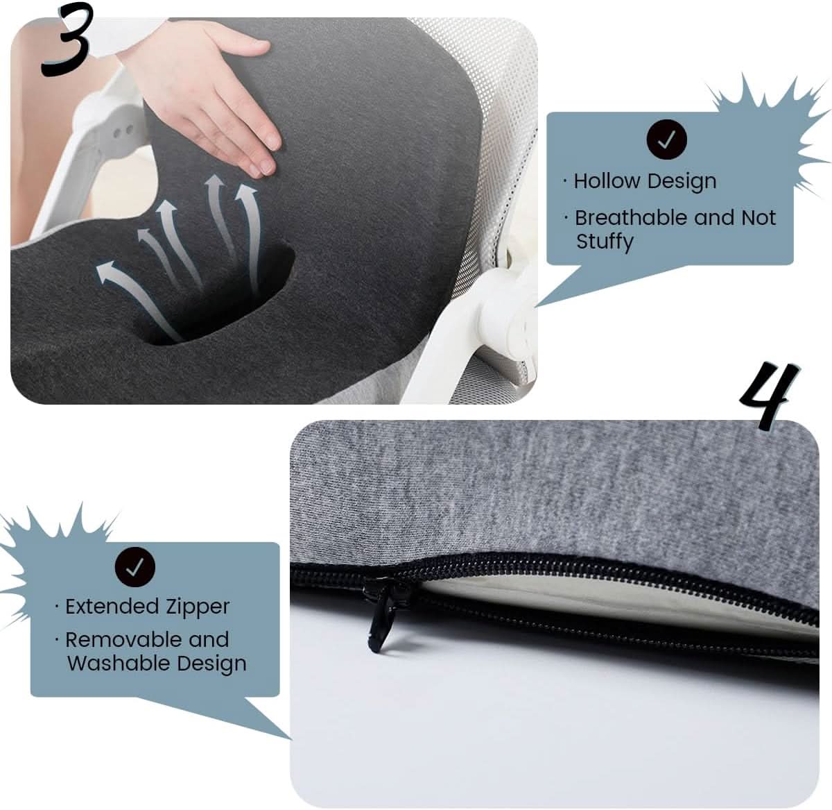 ERGOCOMFORT PAD – Premium Memory Foam Pillow for Posture & Comfort 4