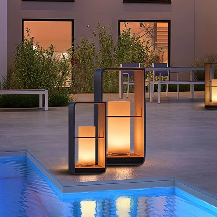 EcoBright | Solar Terrace Lamp with Warm LED Light - Durable Stainless Steel Design