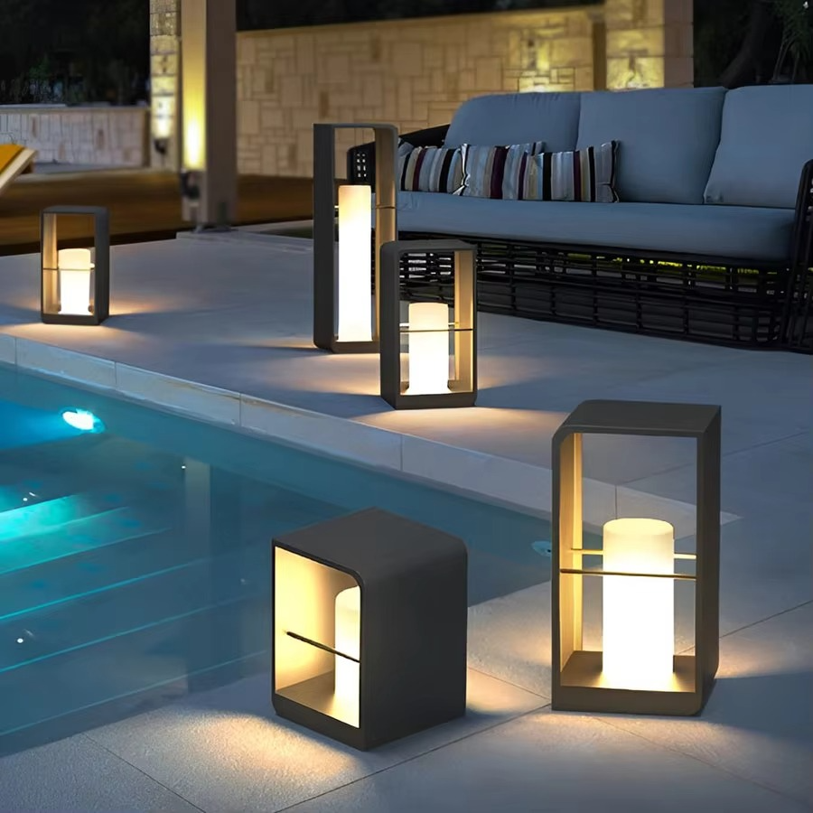 EcoBright | Solar Terrace Lamp with Warm LED Light - Durable Stainless Steel Design