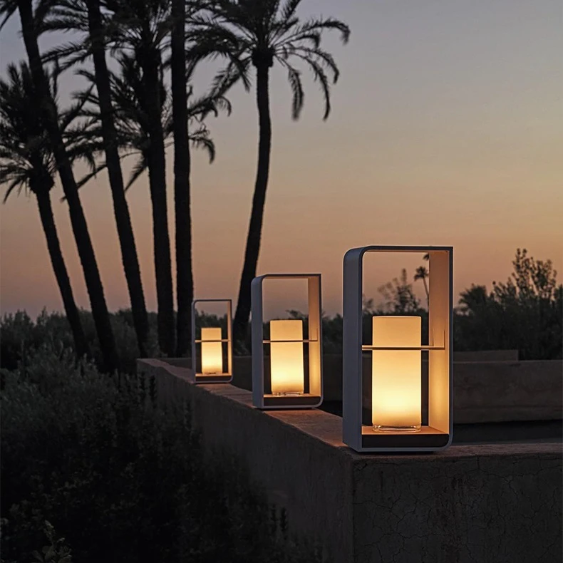 EcoBright | Solar Terrace Lamp with Warm LED Light - Durable Stainless Steel Design