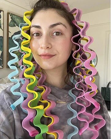 Effortless, Heat-Free Curls | Spiral Foam Hair Rollers for Damage-Free Overnight Waves