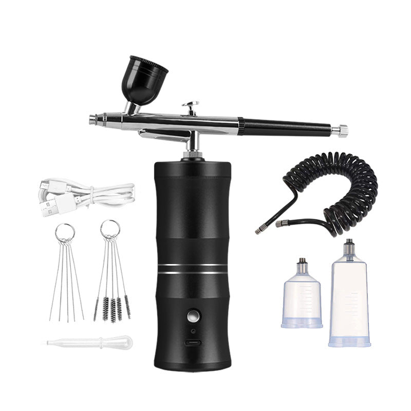 Electric Airbrush Kit | 0.3 mm Precision Nozzle, High-Pressure Spray | 600 mAh Battery, Cordless Spray Gun Set