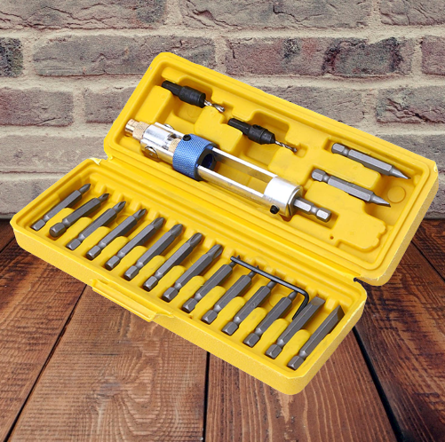 Electric Drill and Screwdriver Set | 2-in-1 Drill, Screwdriver and Impact Driver | Ideal for Woodworking Projects