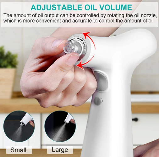 Electric Olive Oil Spray | One-Press Trigger, Clear Reservoir