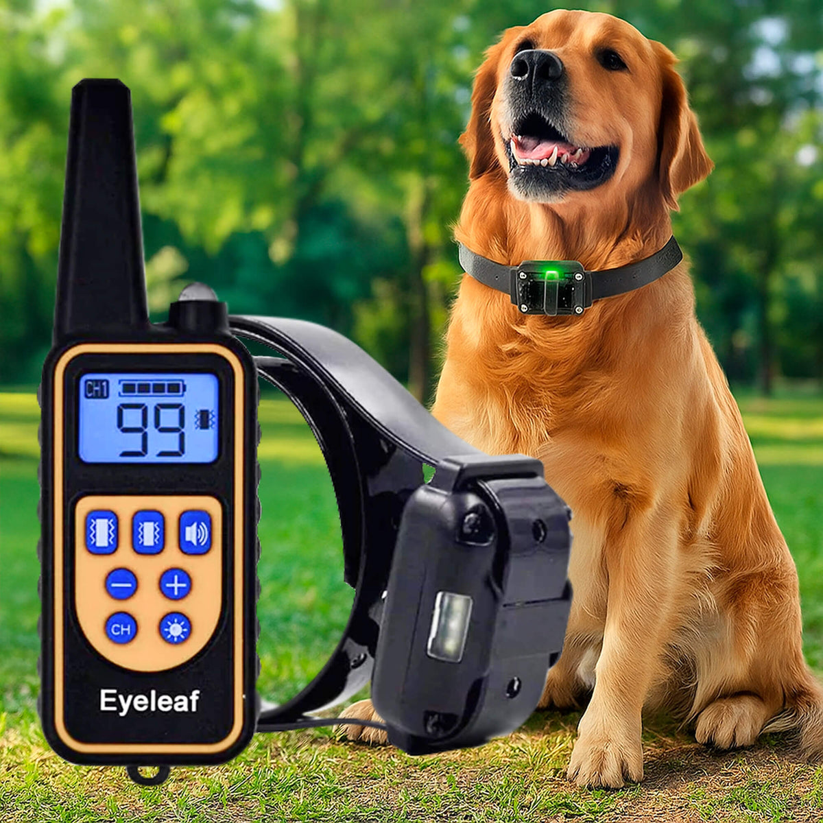 Rechargeable Dog Training Collar | Waterproof with Long-Range Remote Control | Adjustable Beep, Vibration & Static Modes 1