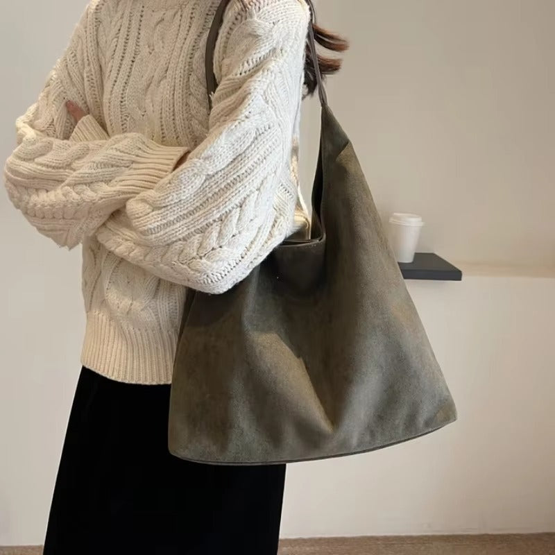 Elegant Suede | Shoulder Bag For Women - Adjustable Strap Design