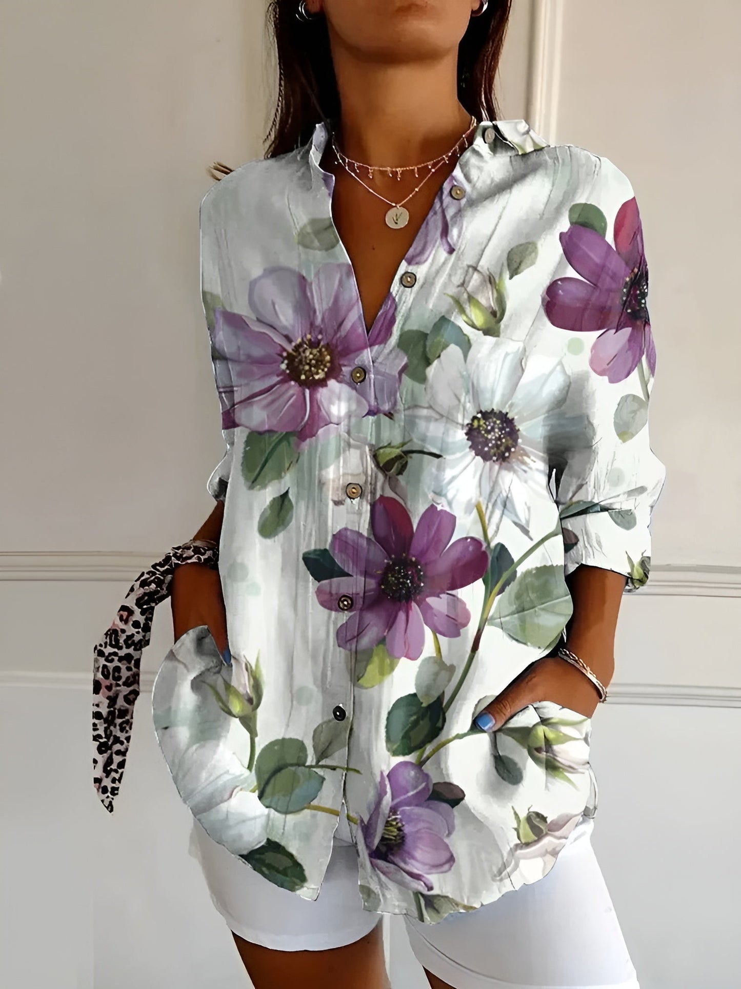 ElegantCotton | Women's Button Down Blouse – Breathable Long Sleeves 8
