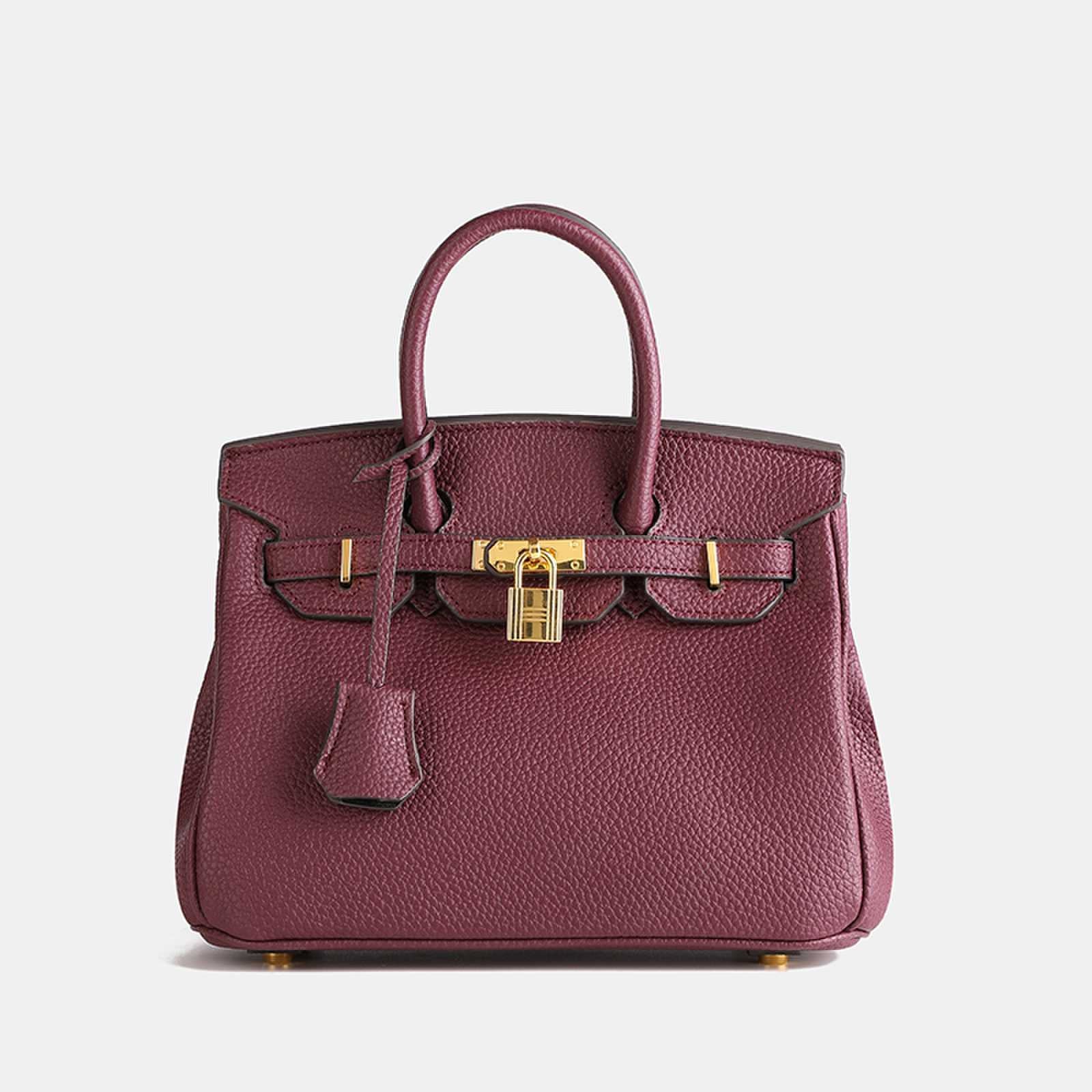 ElegantStyle | Women's Handbag - Structured Textured Design with Top Handles