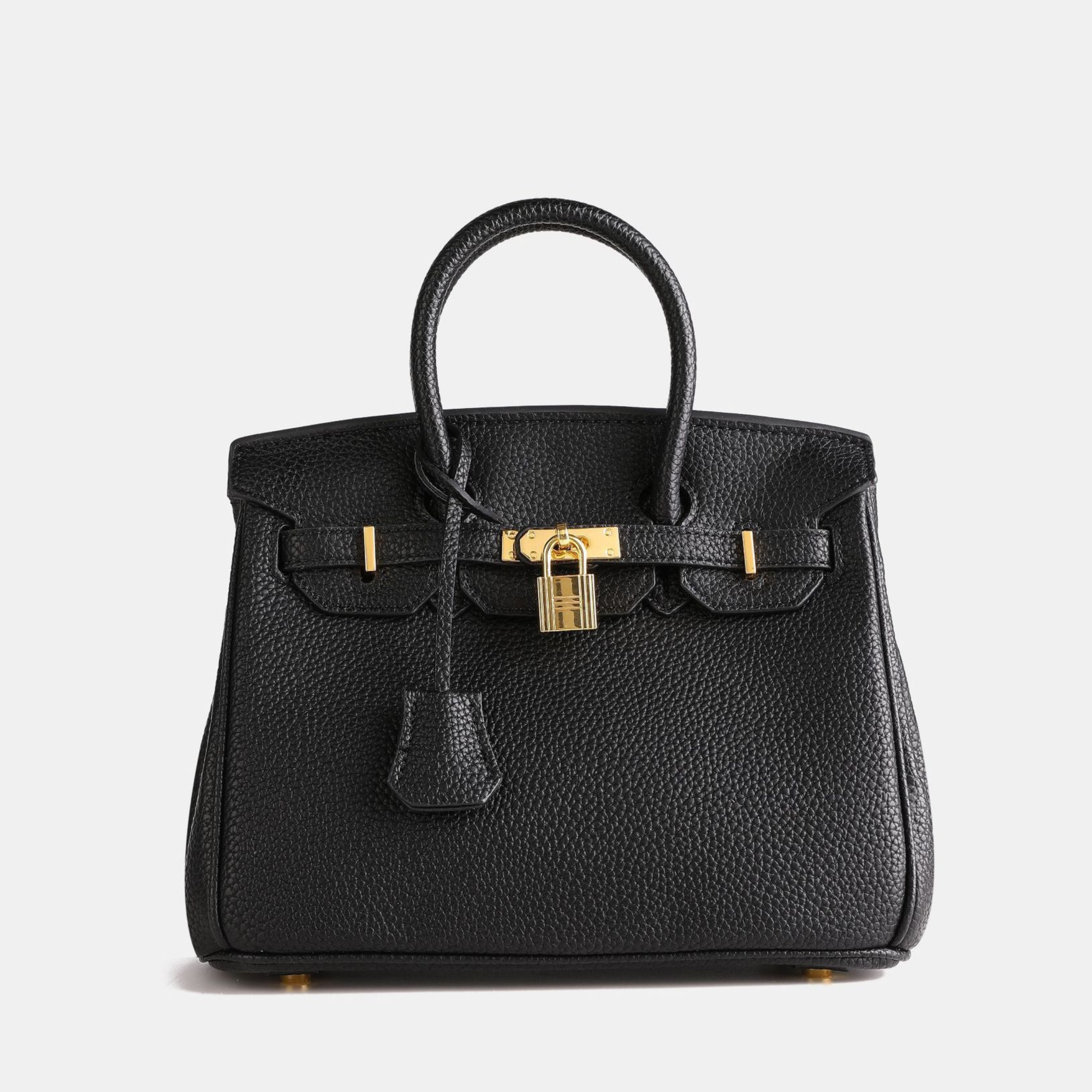 ElegantStyle | Women's Handbag - Structured Textured Design with Top Handles