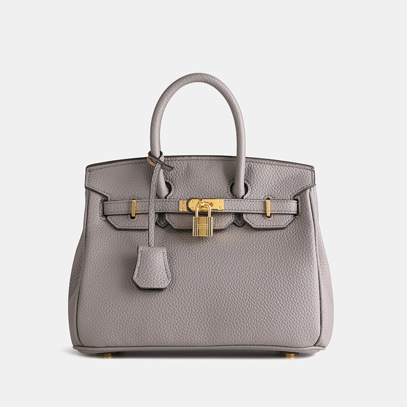 ElegantStyle | Women's Handbag - Structured Textured Design with Top Handles