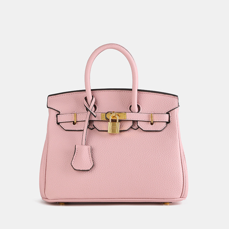 ElegantStyle | Women's Handbag - Structured Textured Design with Top Handles