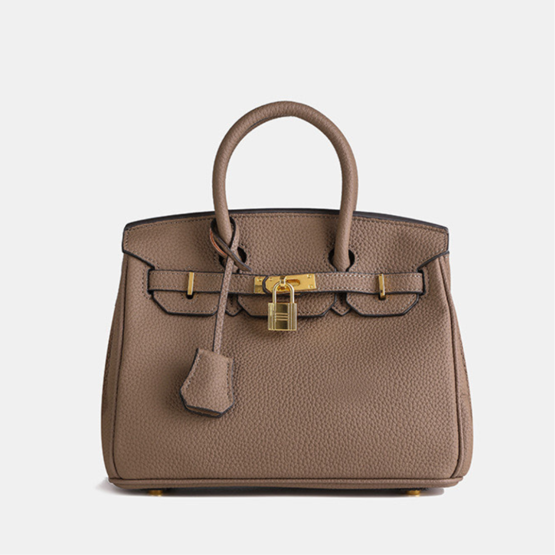 ElegantStyle | Women's Handbag - Structured Textured Design with Top Handles