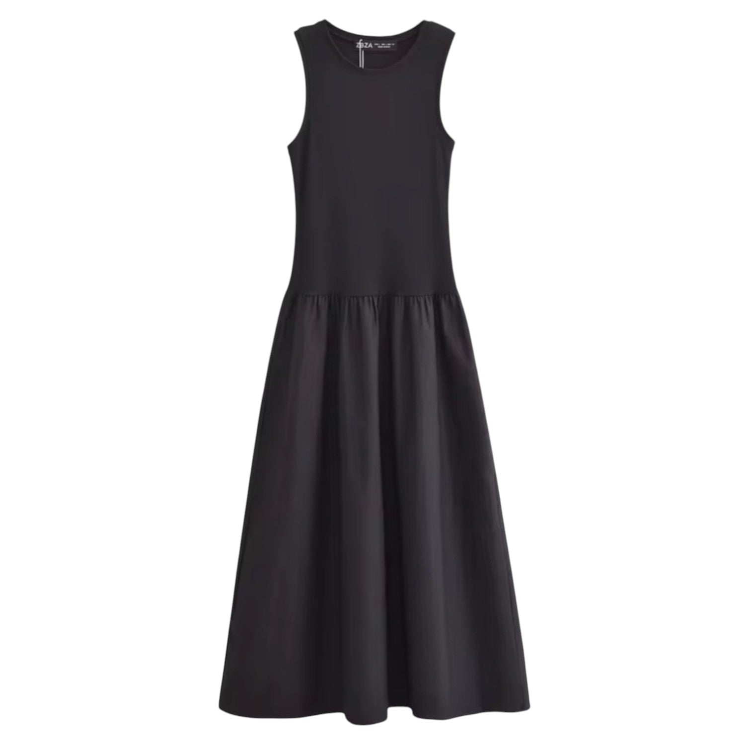 ElegantWear | Women's Midi Dress - Sleeveless A-Line with Defined Waist