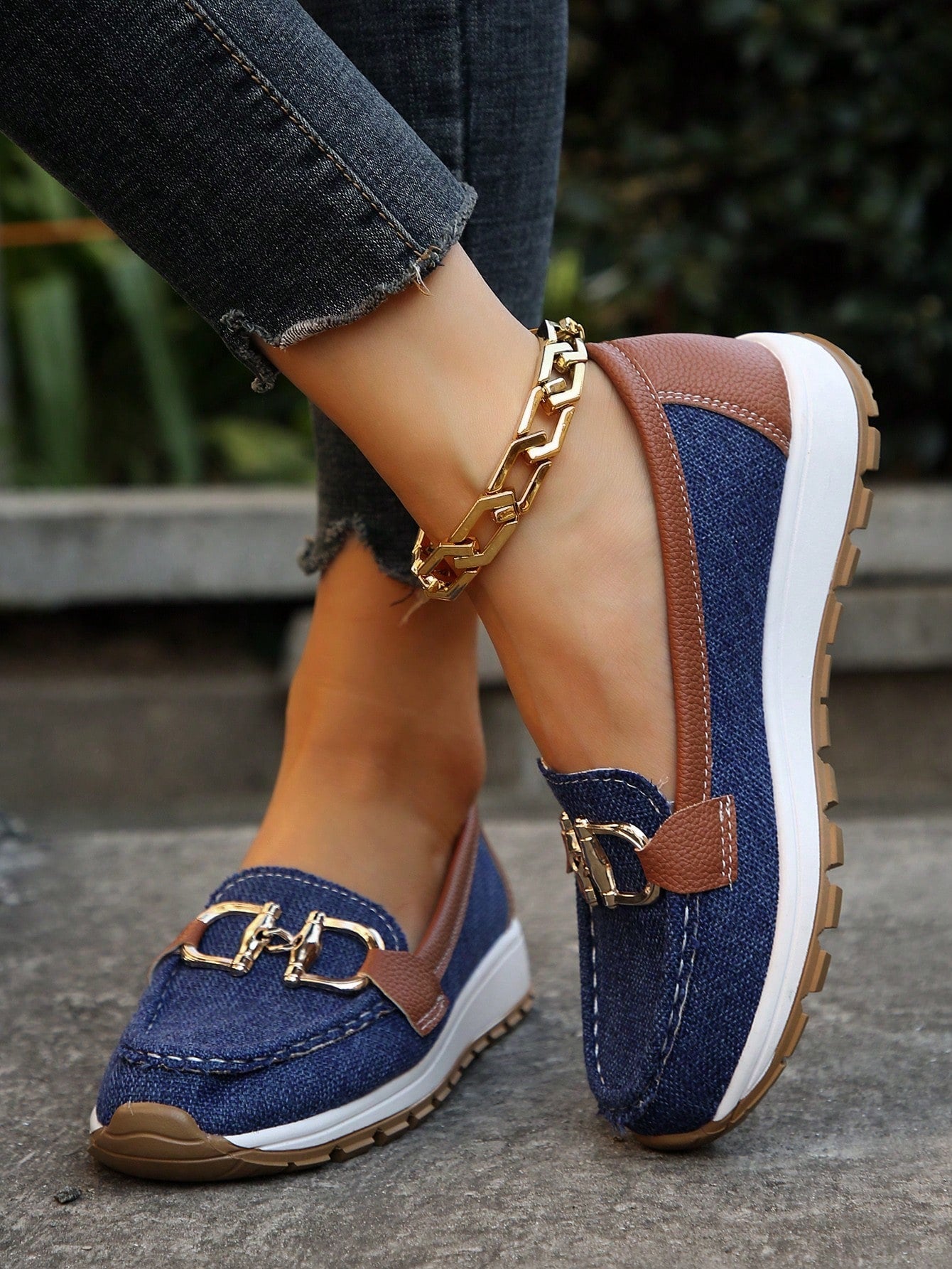 Ellie | Women's Vegan Leather Loafers – Flat Wedge Design, Slip-Resistant
