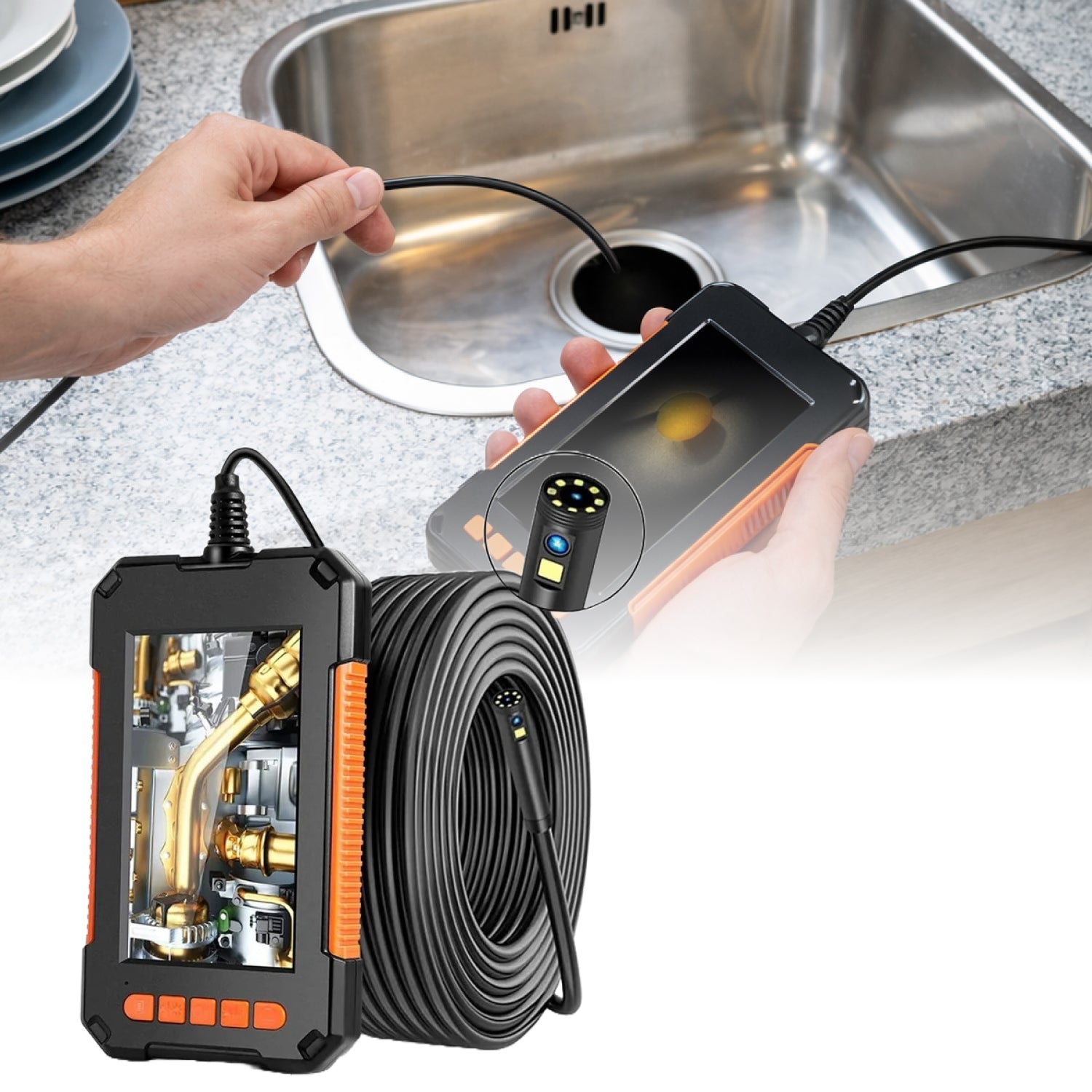 Endoscope Camera | 4.3in 1080p Industrial Inspection Camera