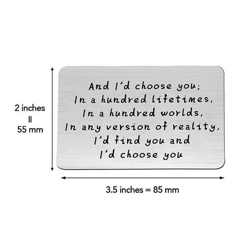 Engraved Metal Wallet Card | Durable & Meaningful Keepsake
