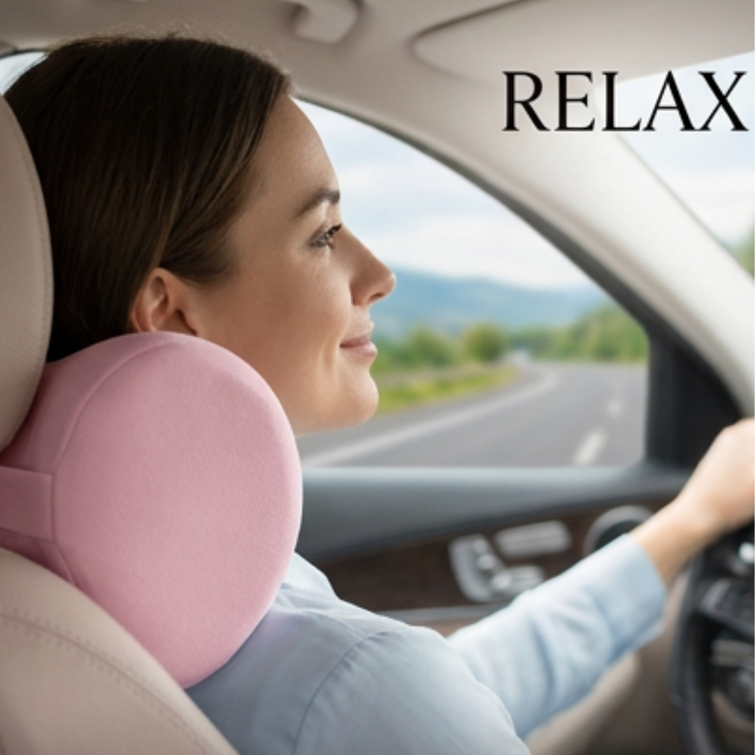 Ergonomic Car Pillow | ErgoRide Memory Foam Lumbar & Neck Support Set