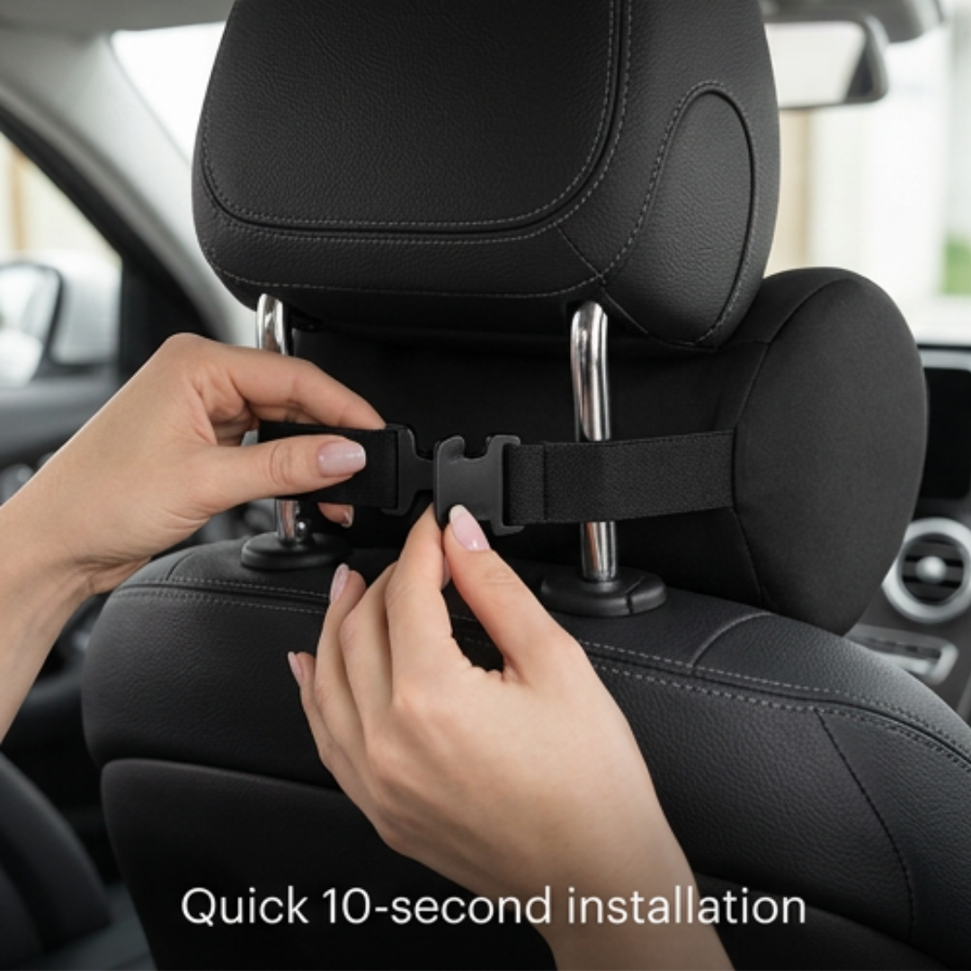 Ergonomic Car Pillow | ErgoRide Memory Foam Lumbar & Neck Support Set
