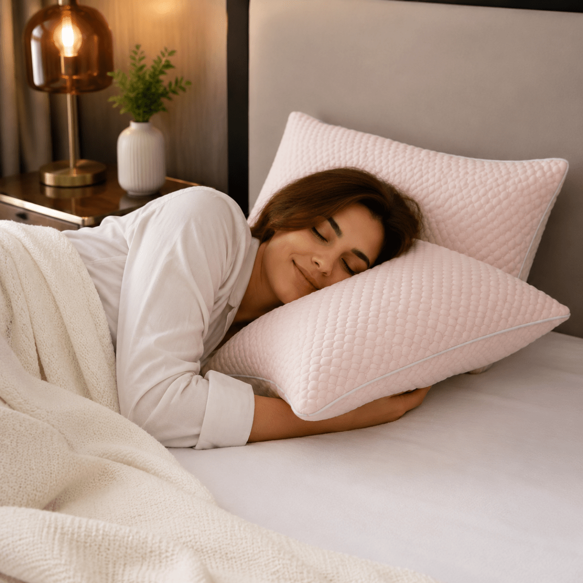 Ergonomic Cooling Support Pillow | Breathable Quilted Neck Pillow