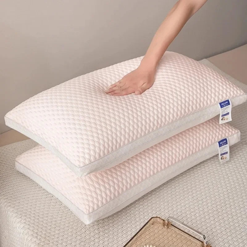 Ergonomic Cooling Support Pillow | Breathable Quilted Neck Pillow