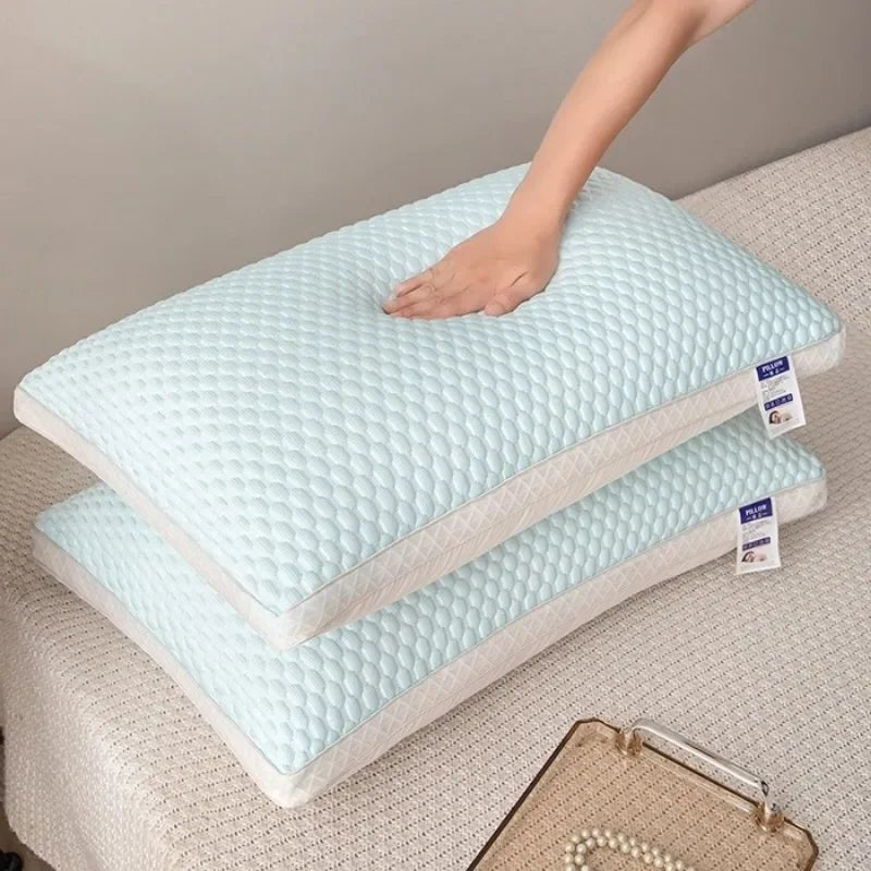Ergonomic Cooling Support Pillow | Breathable Quilted Neck Pillow