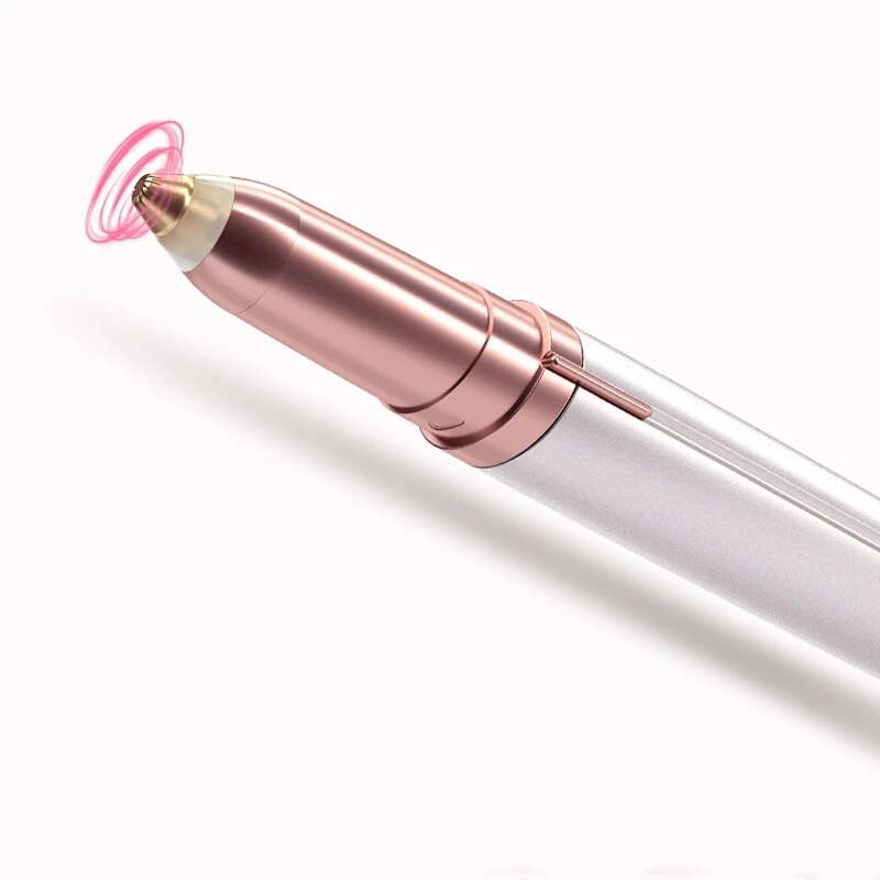 Eyebrow & Face Trimmer for Women | 360° Rotating Head, LED Light, USB Rechargeable | Painless, No Nicks or Redness