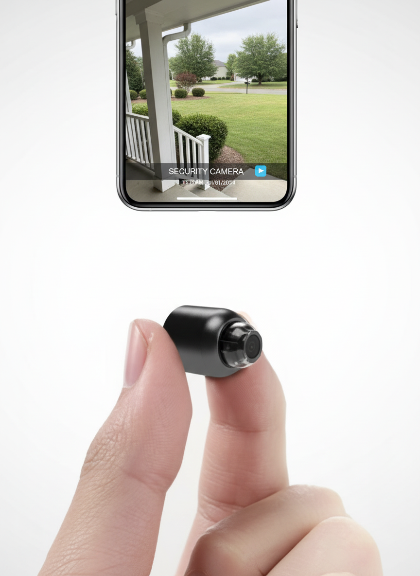 Mini WiFi Cameras Dual Pack | 1080P Full HD, Night Vision & 140° Wide Angle | Motion Detection, 32GB microSD Included 1