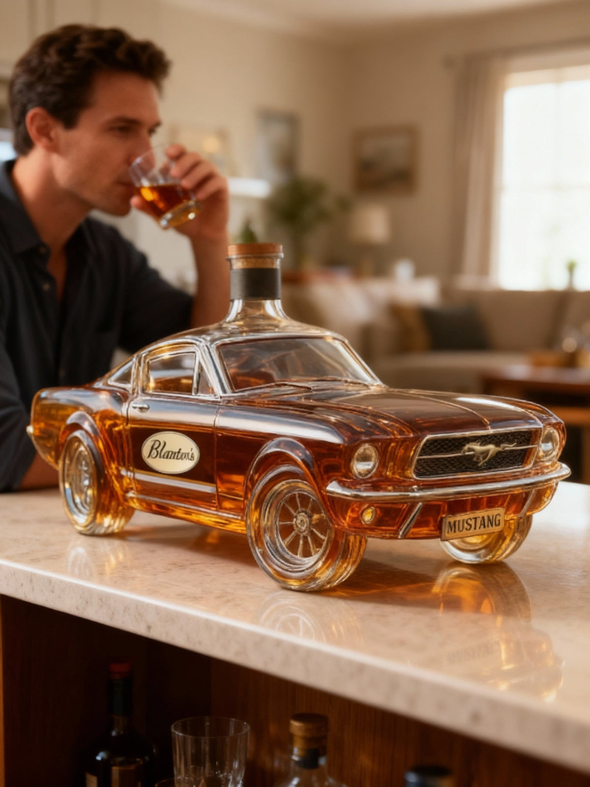 Car Shaped Whisky Decanter Glass | Detailed Car Silhouette | Holds Whisky, Bourbon or Spirits, Bar Centrepiece 5
