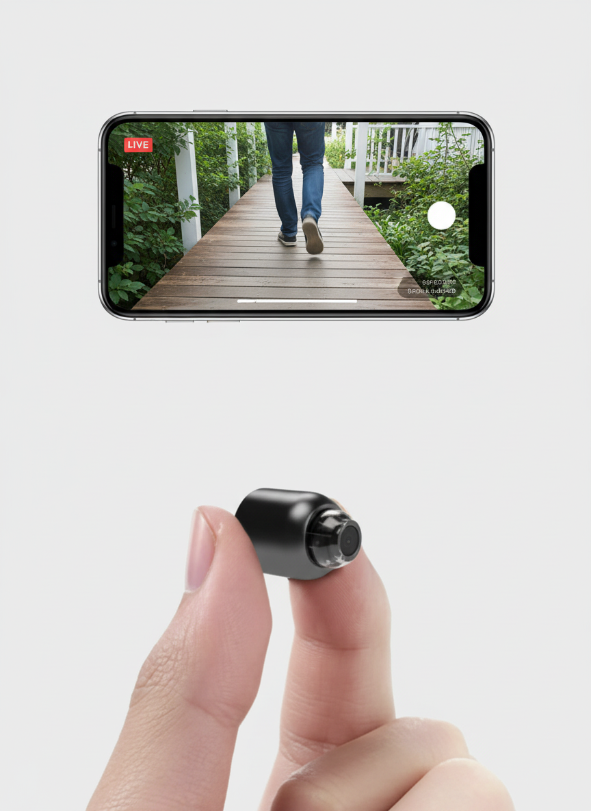Mini WiFi Cameras Dual Pack | 1080P Full HD, Night Vision & 140° Wide Angle | Motion Detection, 32GB microSD Included 3