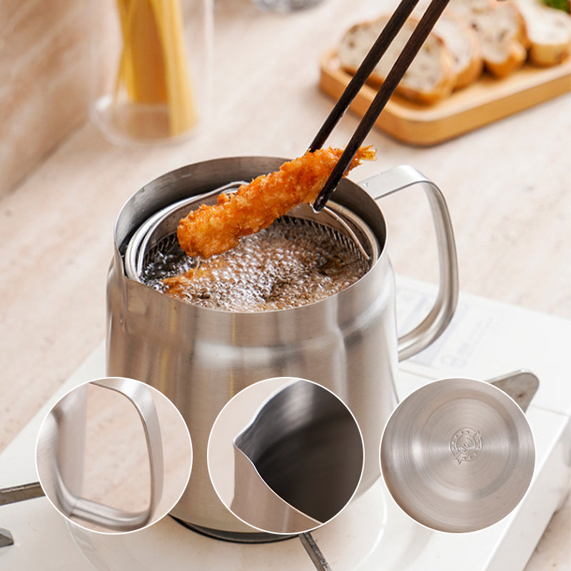 Oil Strainer Pot 304 Stainless Steel | Built-In Filter Net | Strain, Fry and Reuse Cooking Oil for Healthier Meals 10