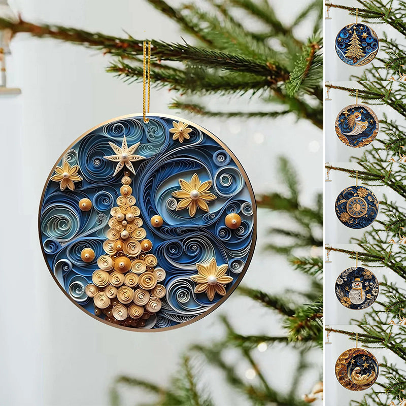 3D Christmas Ornament Acrylic | 3D Effect Pattern Design | Lightweight Festive Tree and Table Decoration for Holiday Décor 10