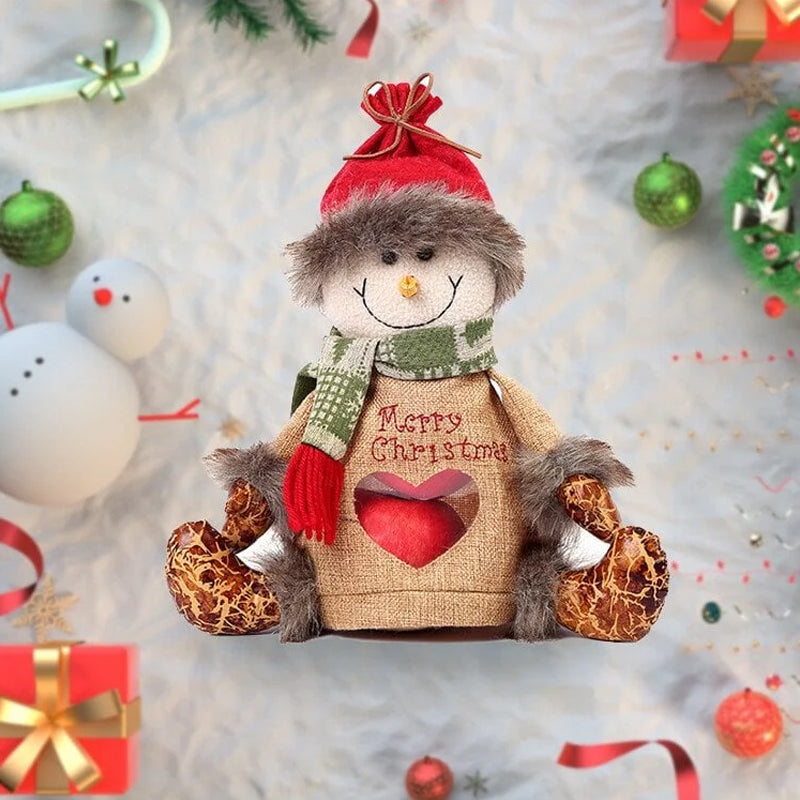Festive Gift Bag Small Candy Decorative Fabric with Character Design