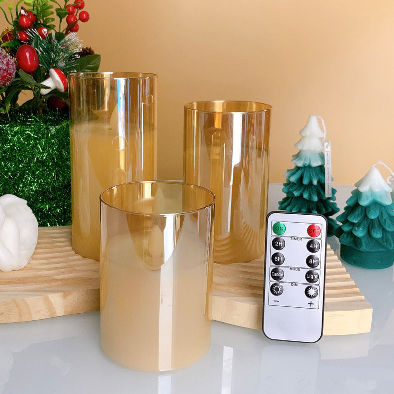 Flameless LED Candle with 3D Wick | Remote Control, Adjustable Brightness, 8-Hour Timer | Real Wax, Flicker Flame Effect