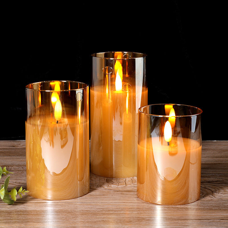 Flameless LED Candle with 3D Wick | Remote Control, Adjustable Brightness, 8-Hour Timer | Real Wax, Flicker Flame Effect