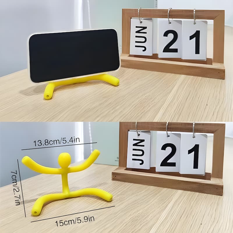 Flexible Desktop Figures, Bendable Material | Suction Cup & Magnet Attachment | Pack of 10 Anti-Stress Desk Toys