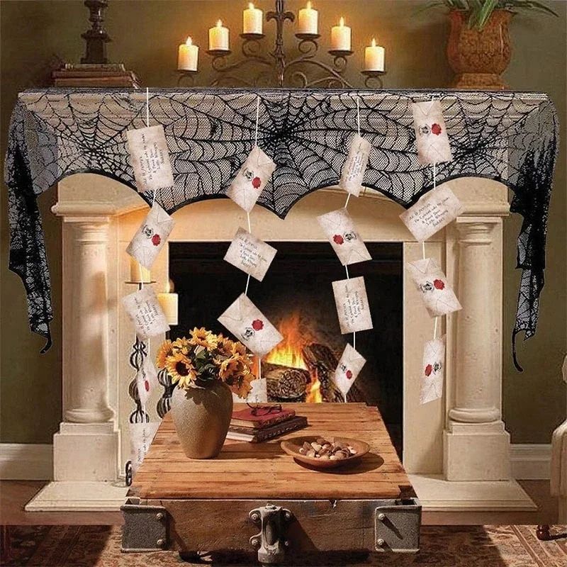 Floating Acceptance Letter Banner Wizard Theme | 20pcs Hanging Garland, 2 Strings | 300gsm Cardstock, Halloween & Christmas Décor