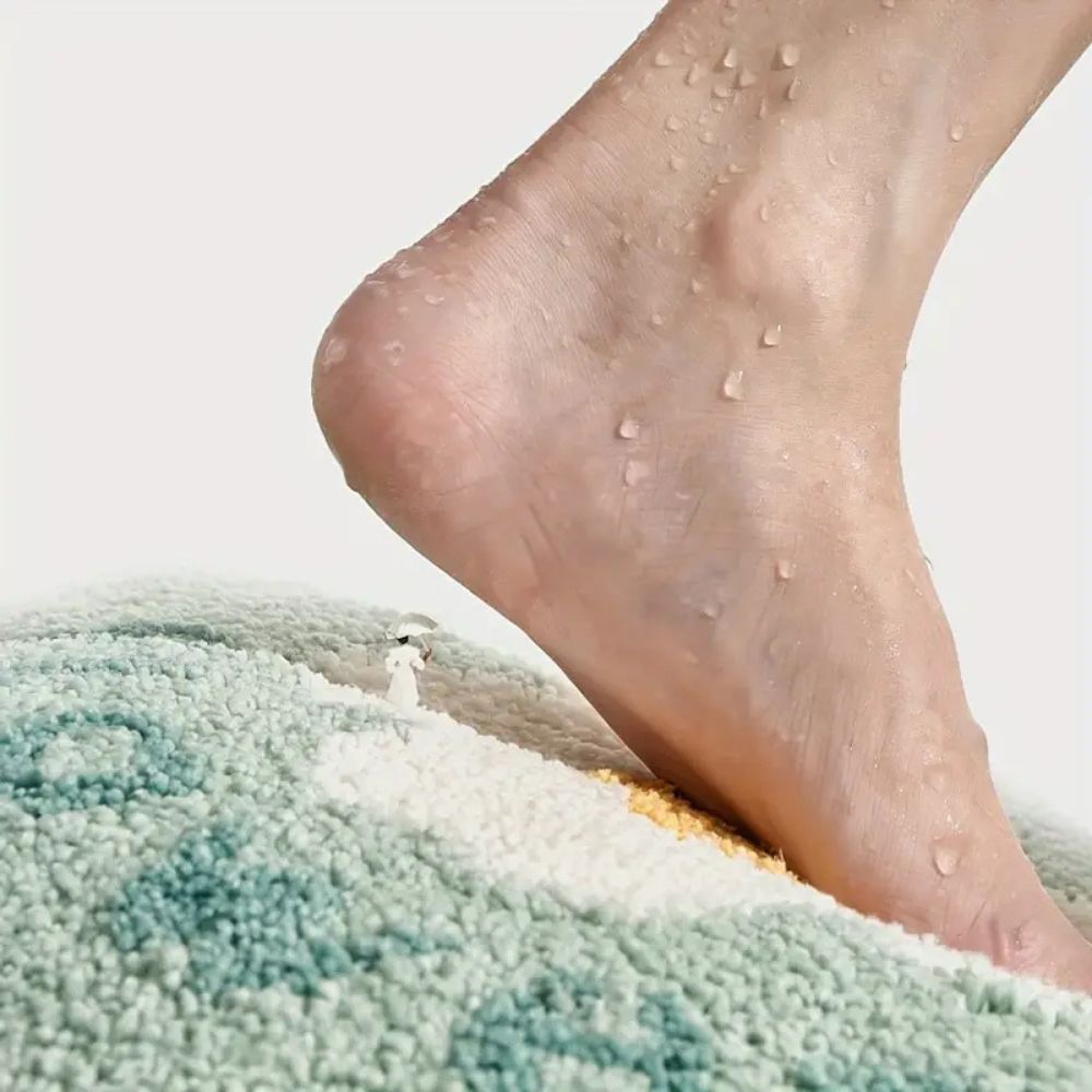 FloralDesign | Non Slip Bath Mat – Ultra-Soft Microfiber, Quick Drying