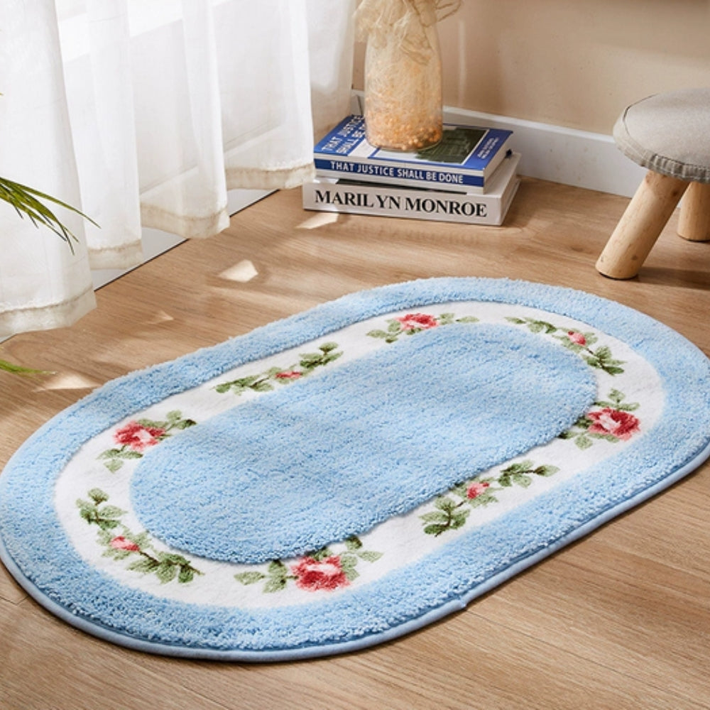 FloralNest | Non Slip Bath Mat – Soft Microfibre Floral Design