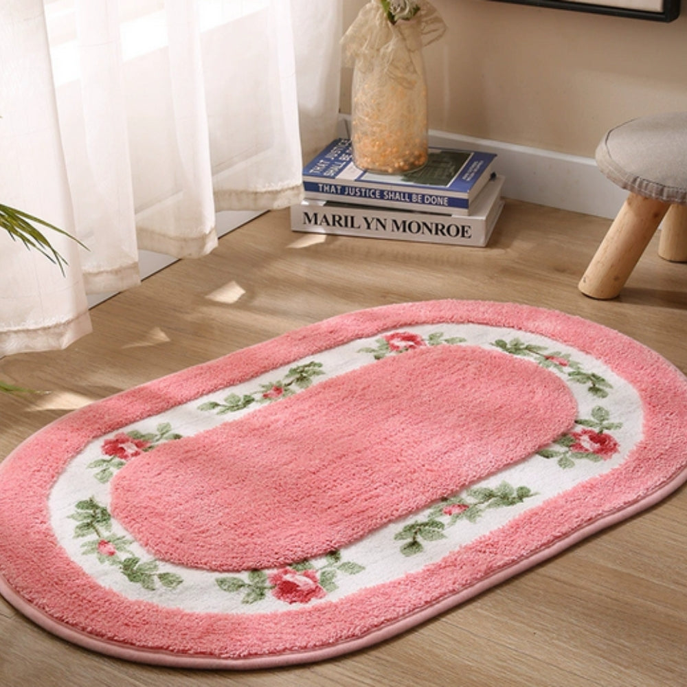 FloralNest | Non Slip Bath Mat – Soft Microfibre Floral Design