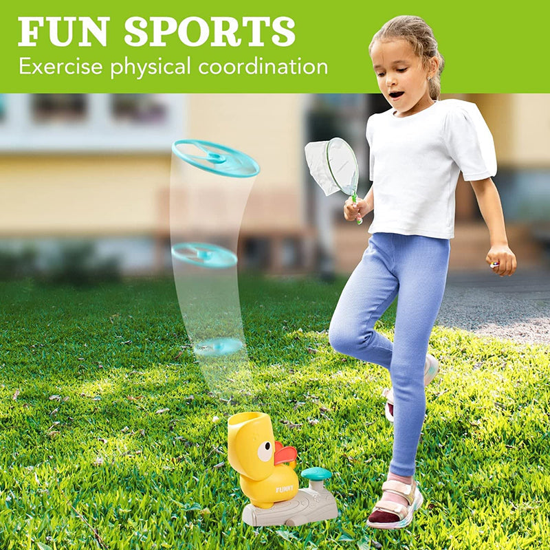 Flying Saucer Catapult Toy | Stomp-Launch Outdoor Game for Kids | High-Toughness ABS Build for Active Play & Reflexes