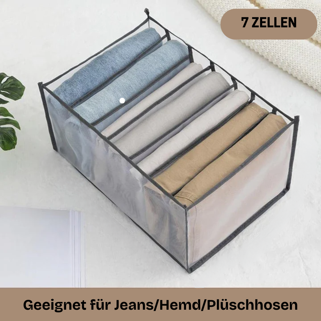 Foldable Drawer Organiser Box Non-Woven Fabric | 7 Compartments, Set of 3 | Space-Saving Storage for Men's Wardrobes
