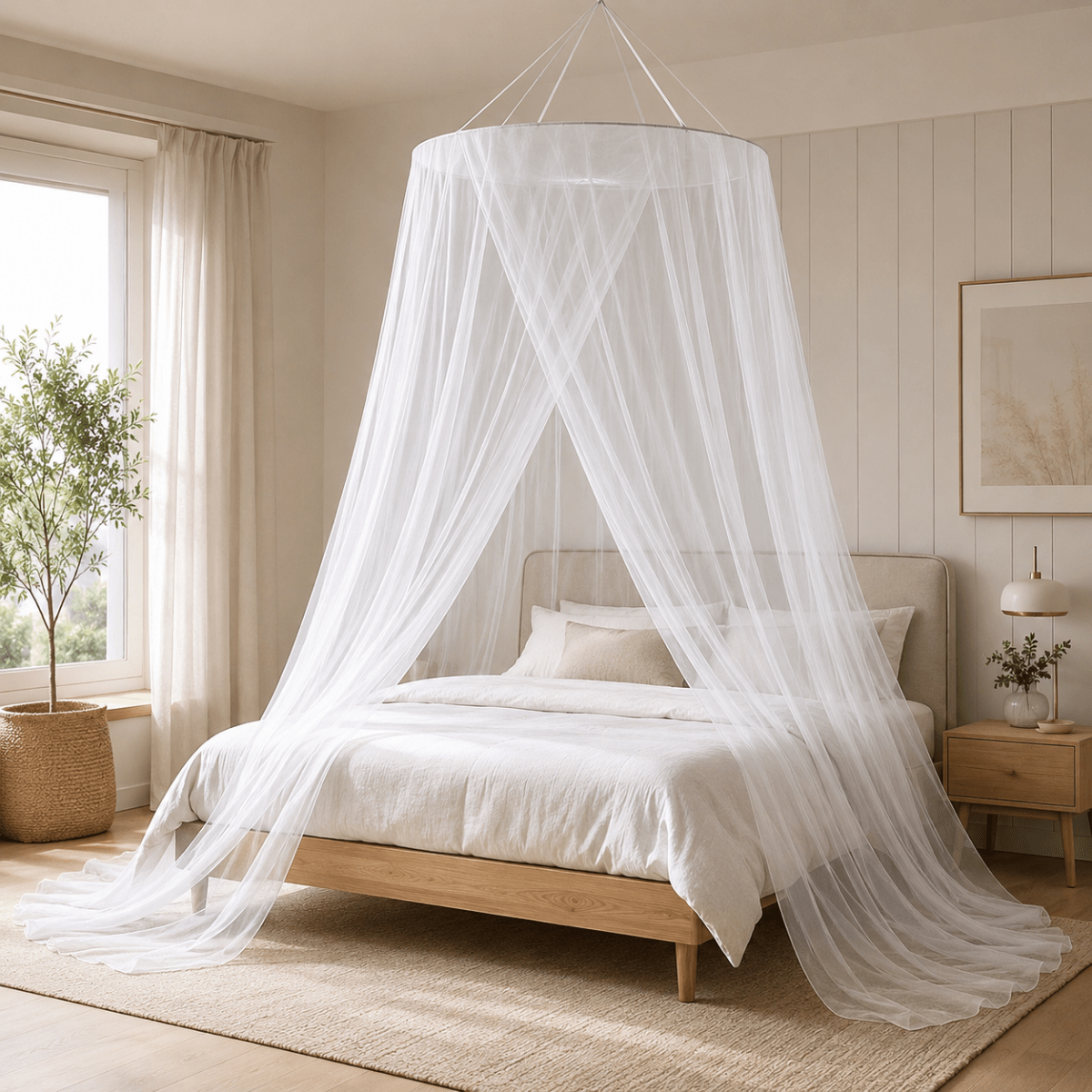 Foldable Mosquito Net | Round Dome Canopy Bed Curtain