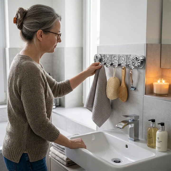 Foldable Self-Adhesive Wall Hook Rack | WallEase No-Drill Design