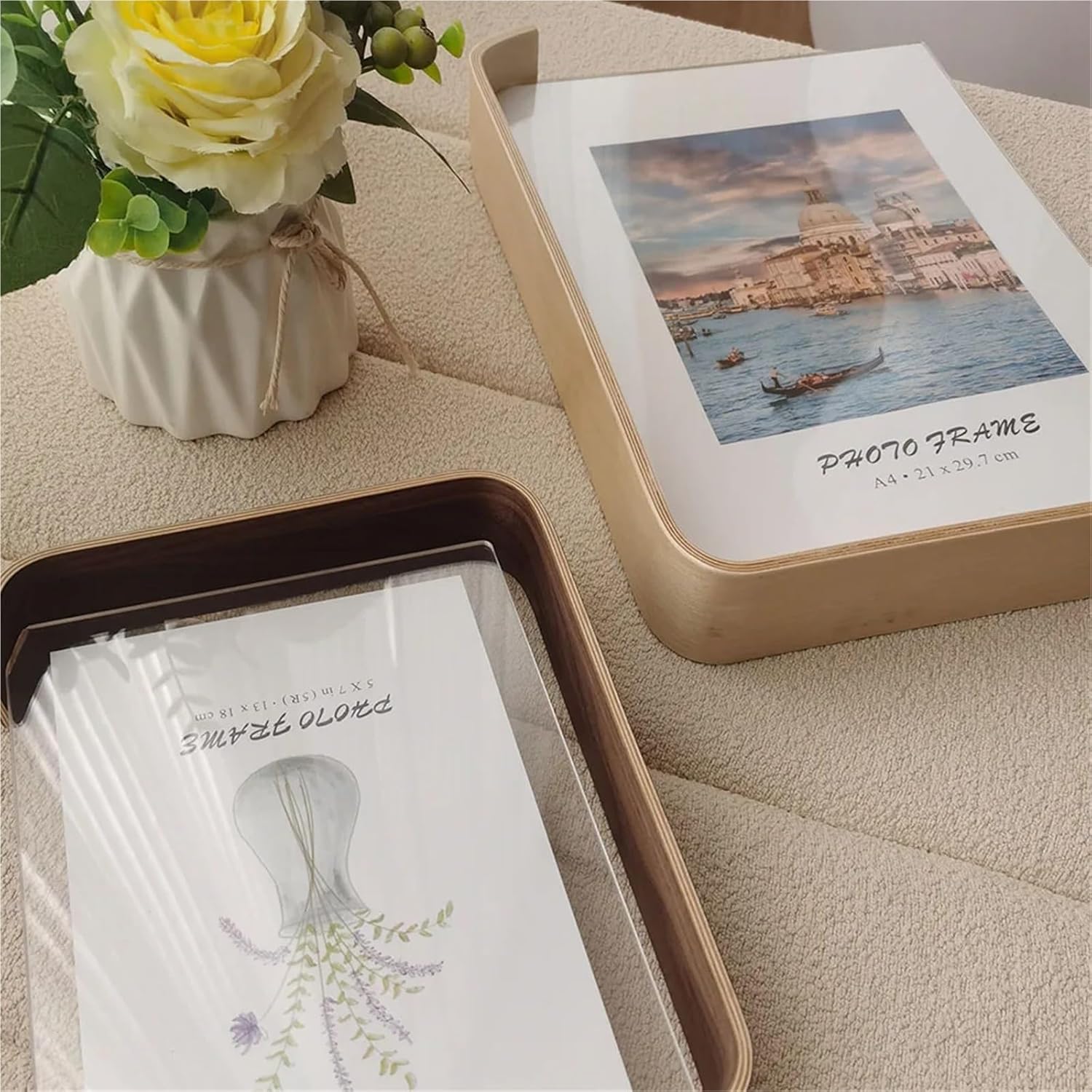 FrameDouble | Acrylic Wood Photo Frame - Double-Sided Display
