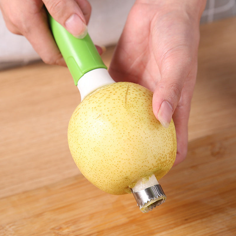 Fruit Peeler and Corer Stainless Steel | Curved Blade with Built-In Corer | Quick, Mess-Free Fruit Prep Tool Today