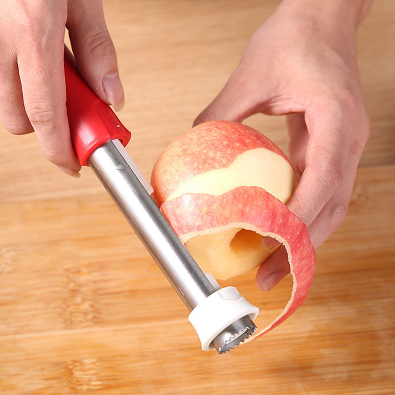 Fruit Peeler and Corer Stainless Steel | Curved Blade with Built-In Corer | Quick, Mess-Free Fruit Prep Tool Today