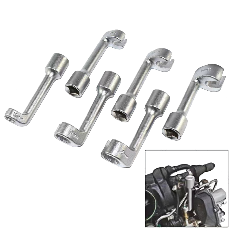 Fuel Injector Removal Wrench Set Steel | 6-Piece Kit with Compact Carrying Case | Fits Multiple Injector Types